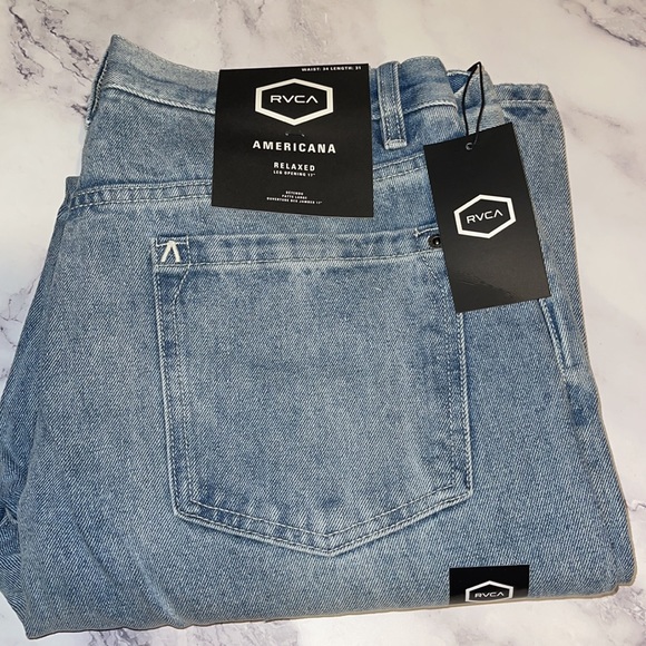 🔥RVCA AMERICANA RELAXED FIT DENIM NWT - Picture 4 of 4